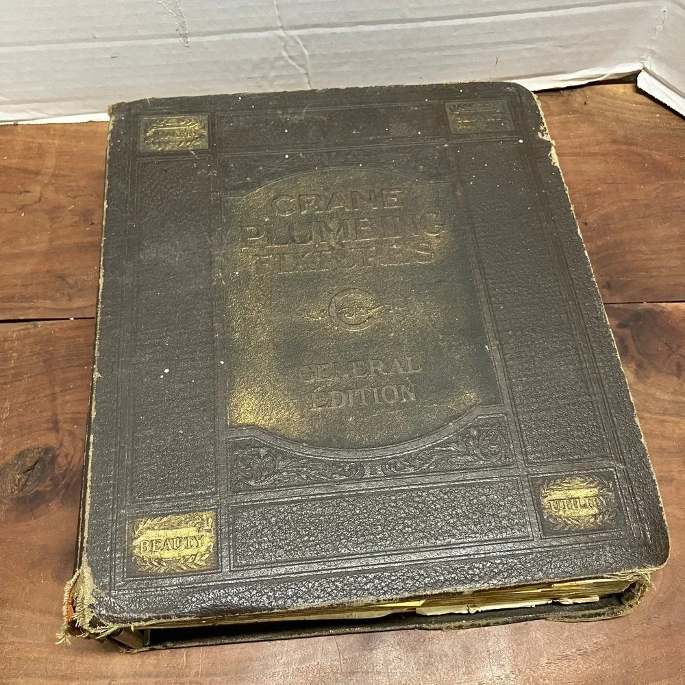 Crane Plumbing Fixtures 1925 General Edition Trade Catalog Crane Co Hardcover